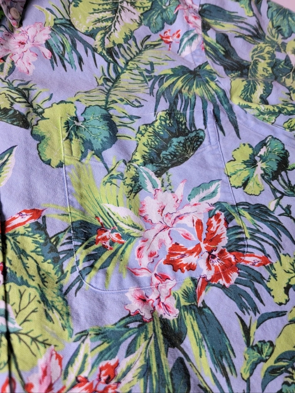 Ralph Lauren Tropical Hawaiian Short Sleeve Button-Down Shirt M - Picture 6 of 7